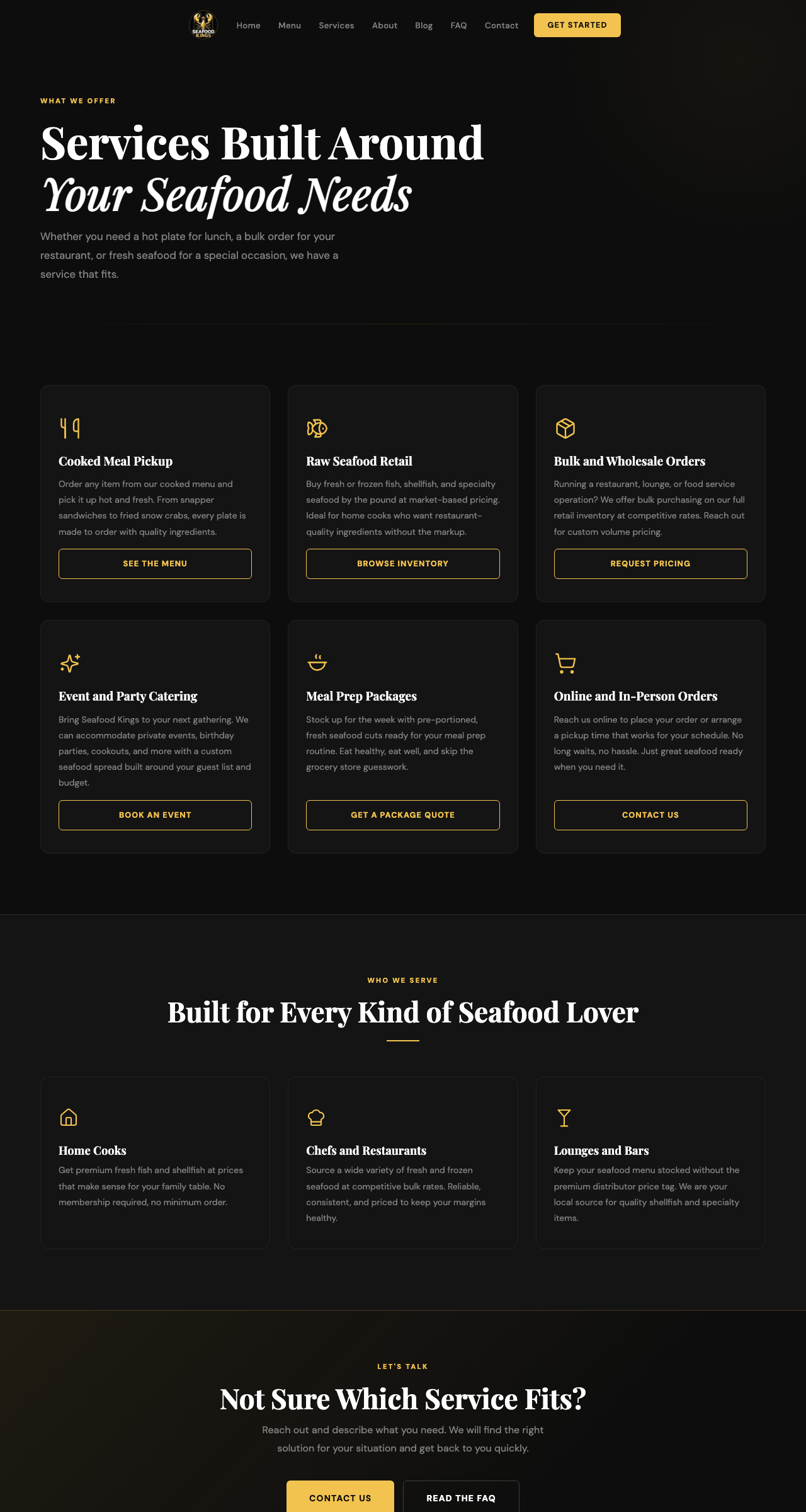 Services page